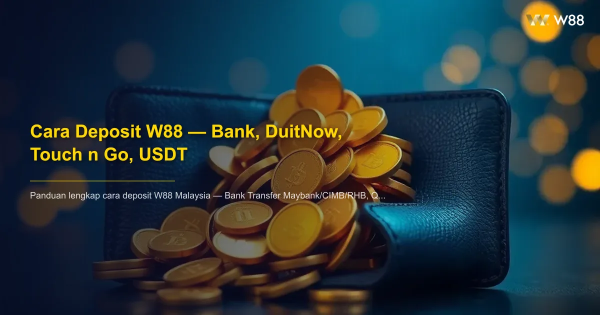 Cara Deposit W88 — Bank, DuitNow, Touch n Go, USDT