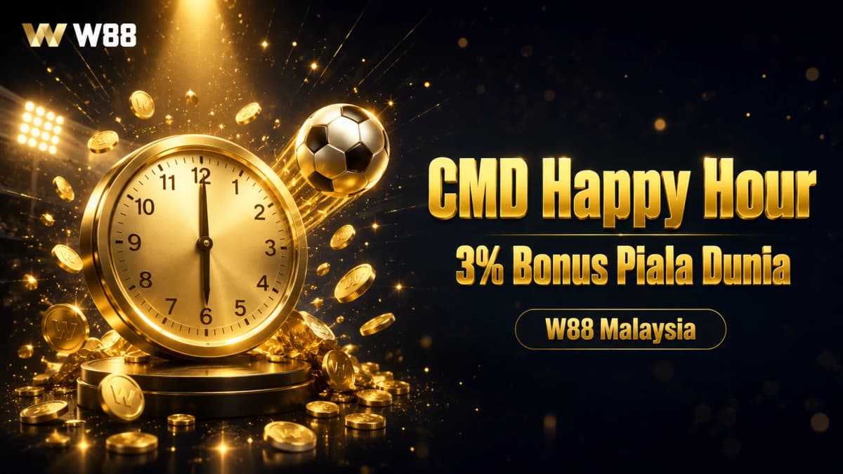 CMD Happy Hour 3% + Kickoff Carnival Piala Dunia | W88