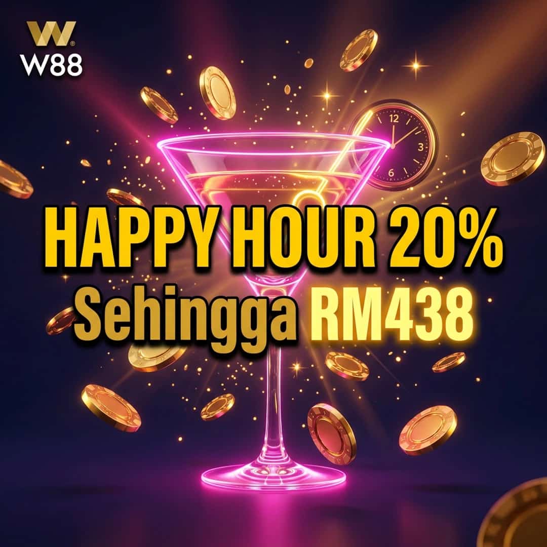 Happy Hour 20% Casino Club W — Sehingga RM438