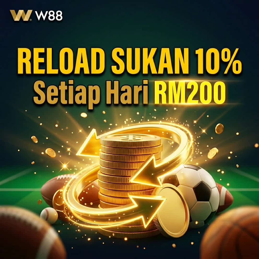 Reload Harian Sukan 10% Sehingga RM200